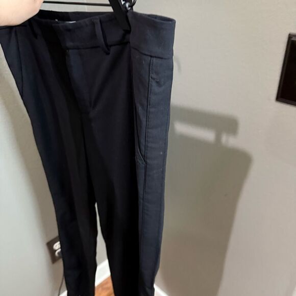 VINCE Black Wool Blend Tuxedo Trouser Pants - Picture 7 of 16